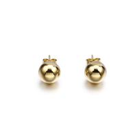 Titanium Steel  Earring gold color plated Unisex 6mm Sold By Lot