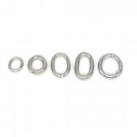 Нержавеющая сталь Открытое кольцо, Нержавеющая сталь 304, эллипс, разный размер для выбора, оригинальный цвет, 500ПК/Лот, продается Лот