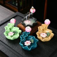 Backflow Incense Burner Porcelain Lotus plated for home and office & durable Sold By PC