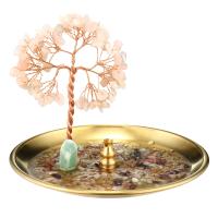 Rich Tree Decoration, Quartz, with Stainless Steel, for home and office, more colors for choice, 140x140x140mm, Hole:Approx 3mm, Sold By PC