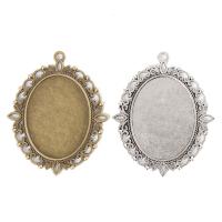 Zinc Alloy Pendant Cabochon Setting plated double-sided Sold By Bag