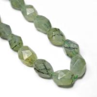 Natural Prehnite Beads, DIY & faceted, green, 12x15mm, 25PCs/Strand, Sold Per 38 cm Strand