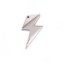 Stainless Steel Pendants Lightning Symbol polished silver color Sold By PC