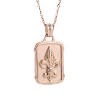 Stainless Steel Jewelry Necklace stoving varnish sand blast & fashion jewelry & for woman rose gold color Length 17.72 Inch Sold By PC