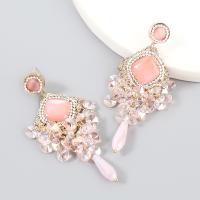 Acrylic Jewelry Earring Zinc Alloy with Resin & Acrylic fashion jewelry & for woman Sold By Pair