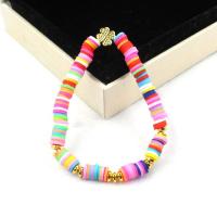 Polymer Clay Bracelet, with Hematite, Four Leaf Clover, Unisex, multi-colored, Length:16 cm, Sold By PC