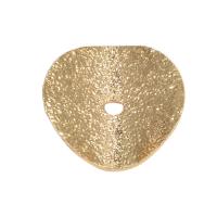 Grânulos de espaçador latão, cobre, elipse, cromado de cor dourada, dobrado, 10mm, vendido por PC