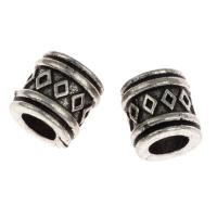 Tibetan Style European Beads, Round, DIY, silver color, 8x9x9mm, Sold By PC