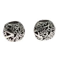Tibetan Style European Beads, Round, DIY, silver color, 10x11x11mm, Sold By PC