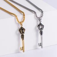 Stainless Steel Jewelry Necklace 304 Stainless Steel Key fashion jewelry & Unisex Length 23.62 Inch Sold By PC