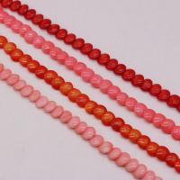 Synthetic Coral Beads Button Shape DIY Sold Per 38 cm Strand