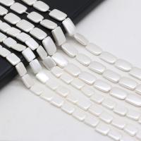 Natural White Shell Beads Shell Pearl Rectangle DIY white Sold Per Approx 38 cm Strand