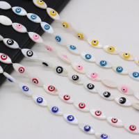 Fashion Evil Eye Jewelry Beads Shell Horse Eye DIY & evil eye pattern & single-sided Sold Per Approx 38 cm Strand