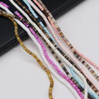 Perline conchiglia colorate naturalmente, DIY, nessuno, 4-6mm, Venduto per 60 cm filo