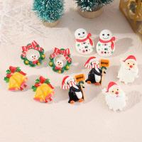 Christmas Earrings, Resin, Christmas Design & different styles for choice, 10Pairs/Lot, Sold By Lot