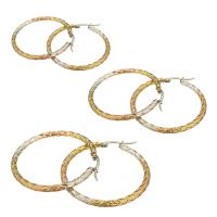 Stainless Steel Hoop Earring, different size for choice & for woman, Sold By Pair