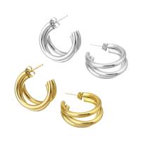 Stainless Steel Hoop Earring plated for woman Sold By Pair