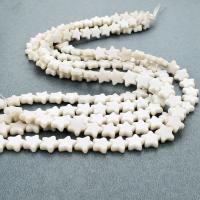 Jade Perlen, Stern, handgemacht, DIY, weiß, 12mm, verkauft per 39 cm Strang