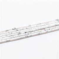 Howlite Beads Column polished DIY white Sold Per 39 cm Strand