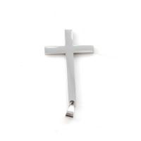 Stainless Steel Cross Pendants 316 Stainless Steel original color Approx 3-5mm Sold By Bag