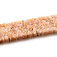 pietra pesca perla, Quadrato, lucido, DIY, rosa, 10mm, Venduto per 39 cm filo