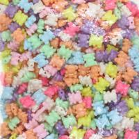 Opaque Acrylic Beads, Bear, fashion jewelry & DIY, more colors for choice, 16x14x8mm, Approx 166PCs/Bag, Sold By Bag