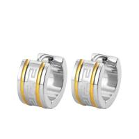 Stainless Steel Huggie Hoop Earring plated fashion jewelry & for woman Inner Approx 9mm Sold By Pair