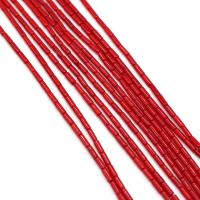 Natural Coral Beads, Column, DIY, red, 3x6mm, Sold Per Approx 38 cm Strand