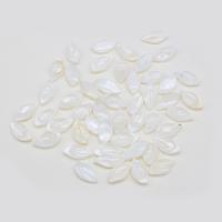 Natural White Shell Pendants, Freshwater Shell, Leaf, DIY, white, Sold By PC