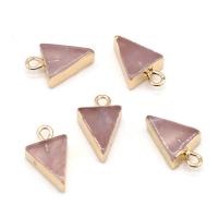 Gemstone Pendants Jewelry Natural Stone Triangle plated DIY Sold By PC