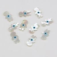 Fashion Evil Eye Jewelry Beads, White Shell, DIY, mixed colors, 8x15mm, Sold By PC