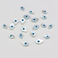 Perles de bijoux mode Evil Eye, coquille blanche, Mal Hamsa yeux, DIY, couleurs mélangées, Vendu par PC