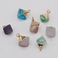 Gemstone Pendants Jewelry, Natural Stone, Rhombus, DIY, more colors for choice, 8-12mm, Sold By PC
