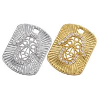 Cubic Zirconia Micro Pave Brass Pendant plated micro pave cubic zirconia & hollow Approx 2mm Sold By PC
