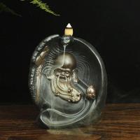 Backflow Incense Burner, Porcelain, plated, for home and office & durable, more colors for choice, 165x140mm, Sold By PC