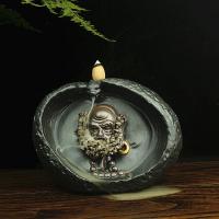 Backflow Incense Burner, Porcelain, plated, for home and office & durable, more colors for choice, 140x180mm, Sold By PC