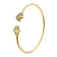 Stainless Steel Cuff Bangle, Tree, for woman, golden, 11*12mm,3mm, Inner Diameter:Approx 59mm, Sold By PC