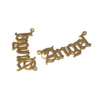 Brass Jewelry Connector Alphabet Letter original color Sold By PC
