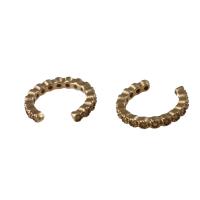 Trendy ear cuffs, Messing, voor vrouw, gouden, 12x12x2mm, Verkocht door PC
