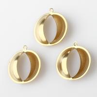 Brass Jewelry Pendants Round original color Sold By PC