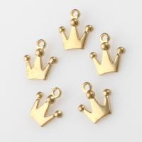 Brass Jewelry Pendants, Crown, original color, 10x9x1mm, Sold By PC