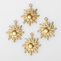 Pendants Jewelry Prás, Sun, DIY, dath bunaidh, 22x20x1mm, Díolta De réir PC