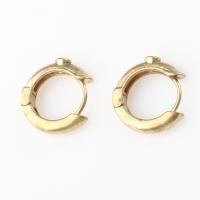 Brass Hoop Earring, Round, for woman, original color, 20x18x4mm, Sold By PC