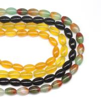 Agate Beads, Drum, DIY, more colors for choice, 8x12mm, Sold Per 38 cm Strand
