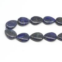 Perles Lapis Lazuli, larme, DIY, bleu, 13x18x6mm, Vendu par 38 cm brin