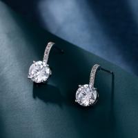 Cubic Zircon (CZ) Stud Earring, Brass, fashion jewelry & for woman & with cubic zirconia, Sold By Pair