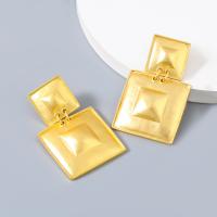 Tibetan Style Drop Earrings, plated, fashion jewelry & for woman, golden, Sold By Pair