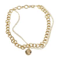 Zinc Alloy Jewelry Necklace with 2.55 extender chain plated fashion jewelry & for woman Length 16.65 Inch Sold By PC