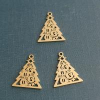 Stainless Steel Pendants Christmas Tree plated fashion jewelry & Unisex nickel lead & cadmium free Sold By PC