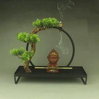 Backflow Incense Burner, Porcelain, plated, for home and office & durable, 280x90x250mm, Sold By PC